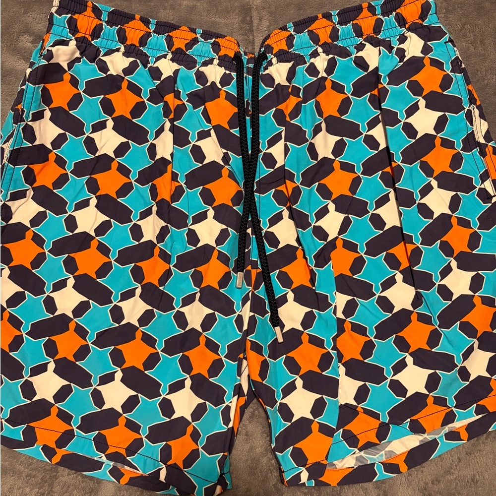 Vilebrequin Mens Multicolor Geometric Swim Trunks